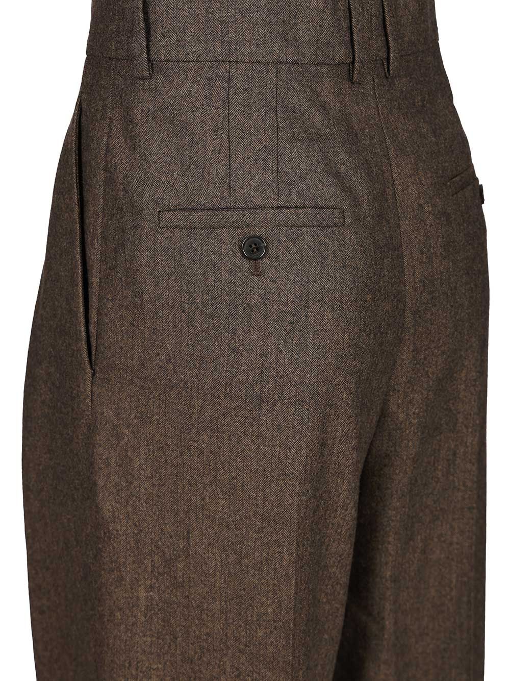 Saint Laurent Loose-Fitting Trousers - Brown | d5e1d1e8b3fbcacf14316328bdf7c85e881d5d27