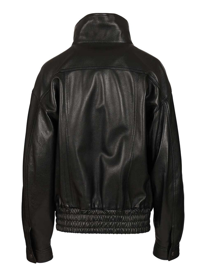 Saint Laurent Bomber Jacket In Plongé Lambskin Jackets - Black | 3624fdd45c2dcb68ae898f64528b4fbf9048b79f