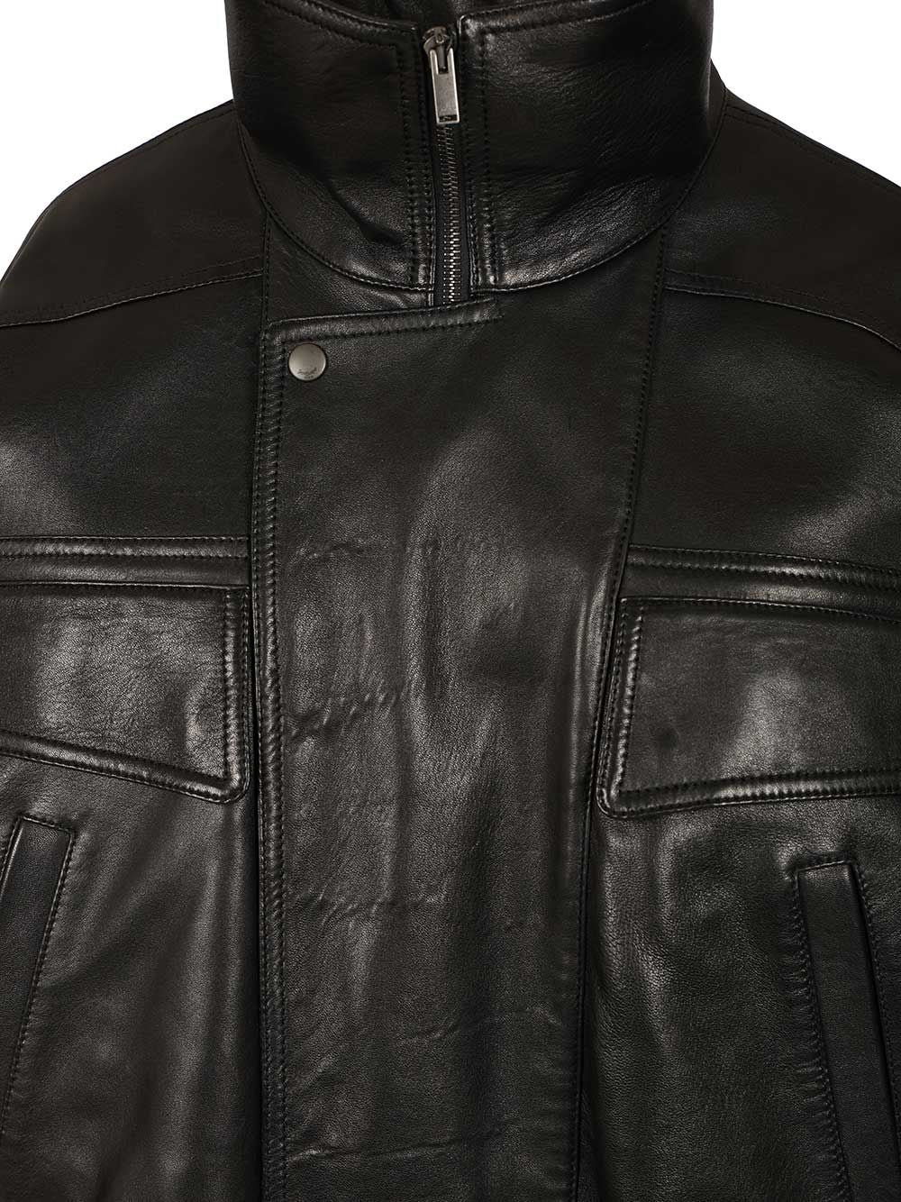 Saint Laurent Bomber Jacket In Plongé Lambskin Jackets - Black | ca638cbbd7303047e91d74e54036b5a9243c2bb2