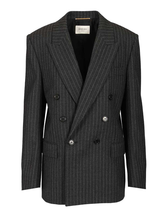 Cassandre Double-Breasted Jacket Jackets Grey