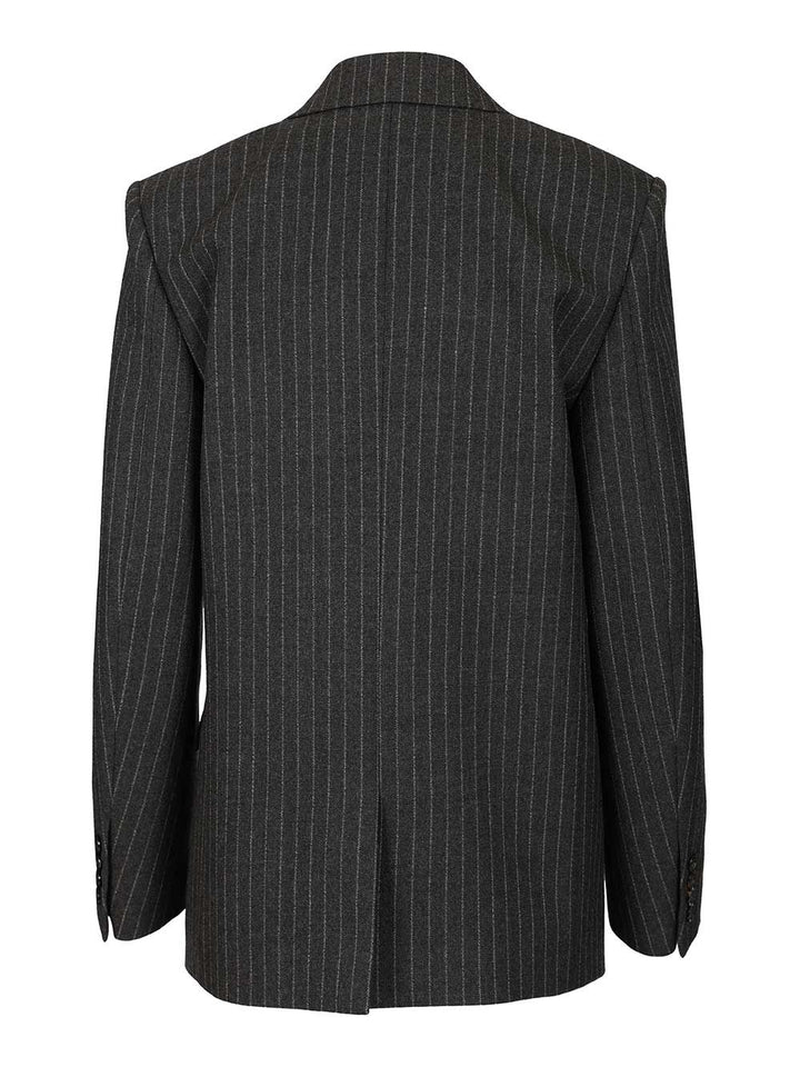 Saint Laurent Cassandre Double-Breasted Jacket Jackets - Grey | ffdd84b655c285d508966e569d34fe79af32fff6