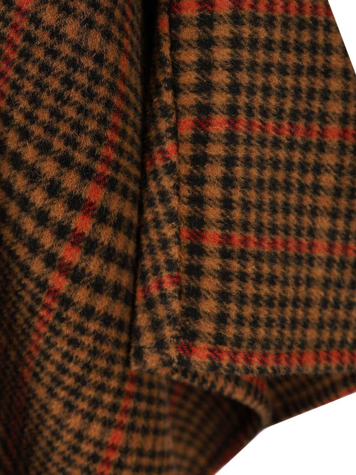 Saint Laurent Blanket-Cape Coats - Brown | 9b6dbd8933e692686e33776c4b493a2e133aecd7