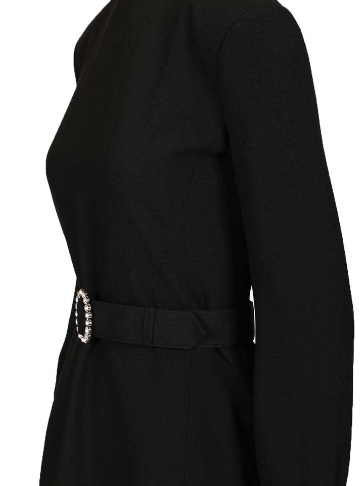 Saint Laurent Mini Dress In Sable Dresses - Black | 31a9ca6f957cd87b3a4518371103ebbd2c875280