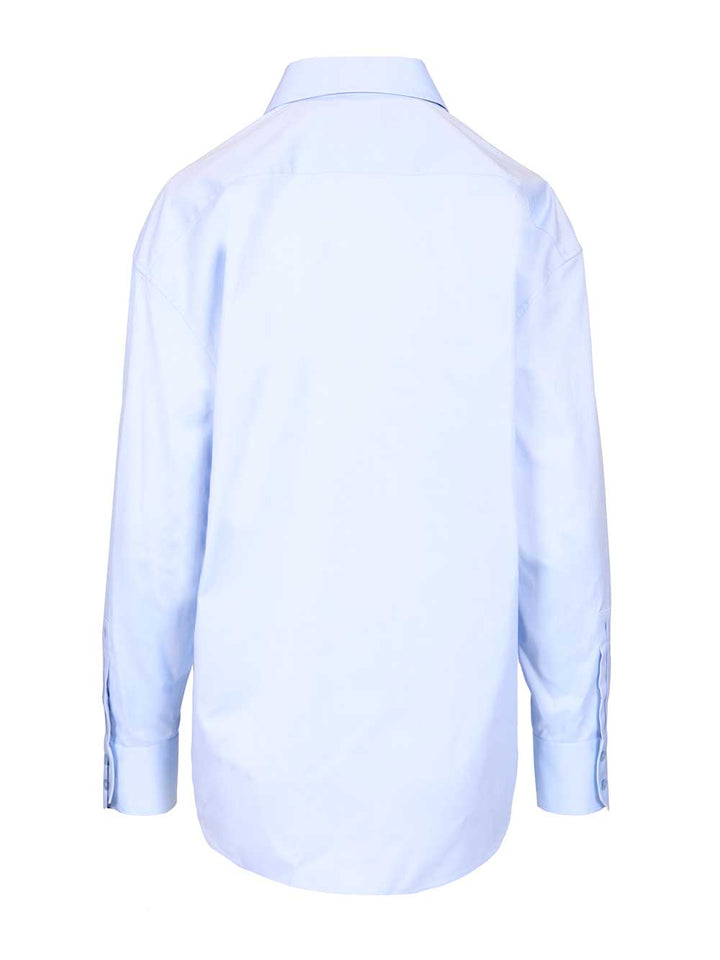 Saint Laurent Oxford Cotton Shirt Shirts - Light blue | 24985eafced7d20ce0261c31274b415090d403cd
