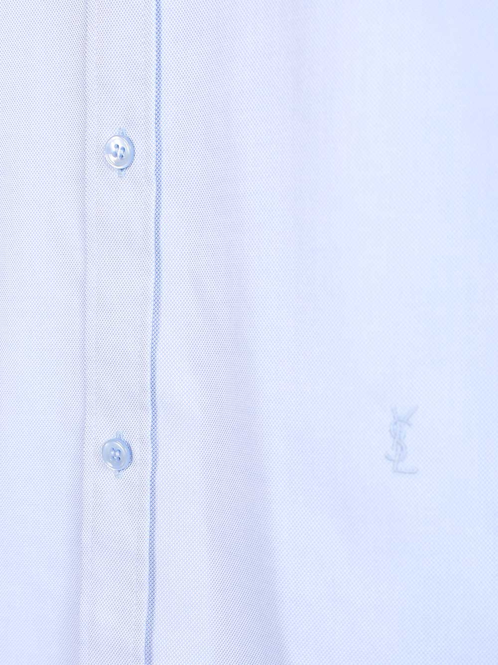 Saint Laurent Oxford Cotton Shirt Shirts - Light blue | 2a8fc524855a72239254d05ff9b4b937d9148ded