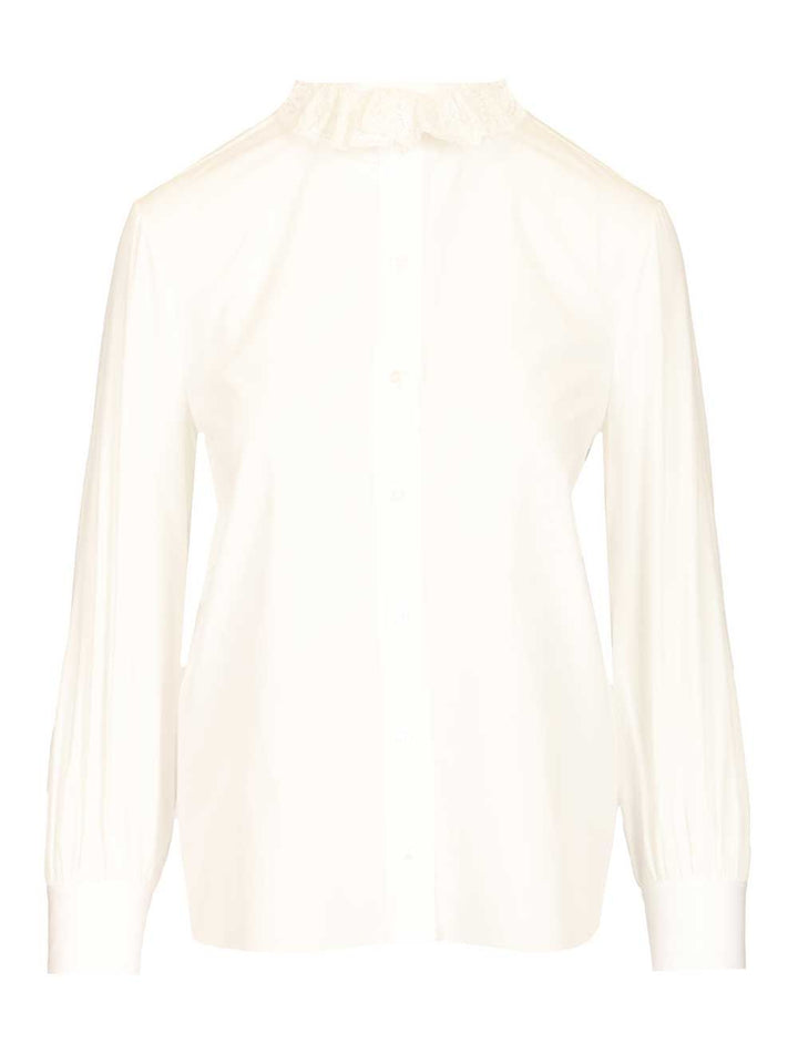 Saint Laurent Cotton Poplin Shirt Shirts - White | 9ea59ded85a14e09c2281fedceebd85db88097a5