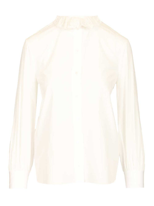 Cotton Poplin Shirt Shirts White