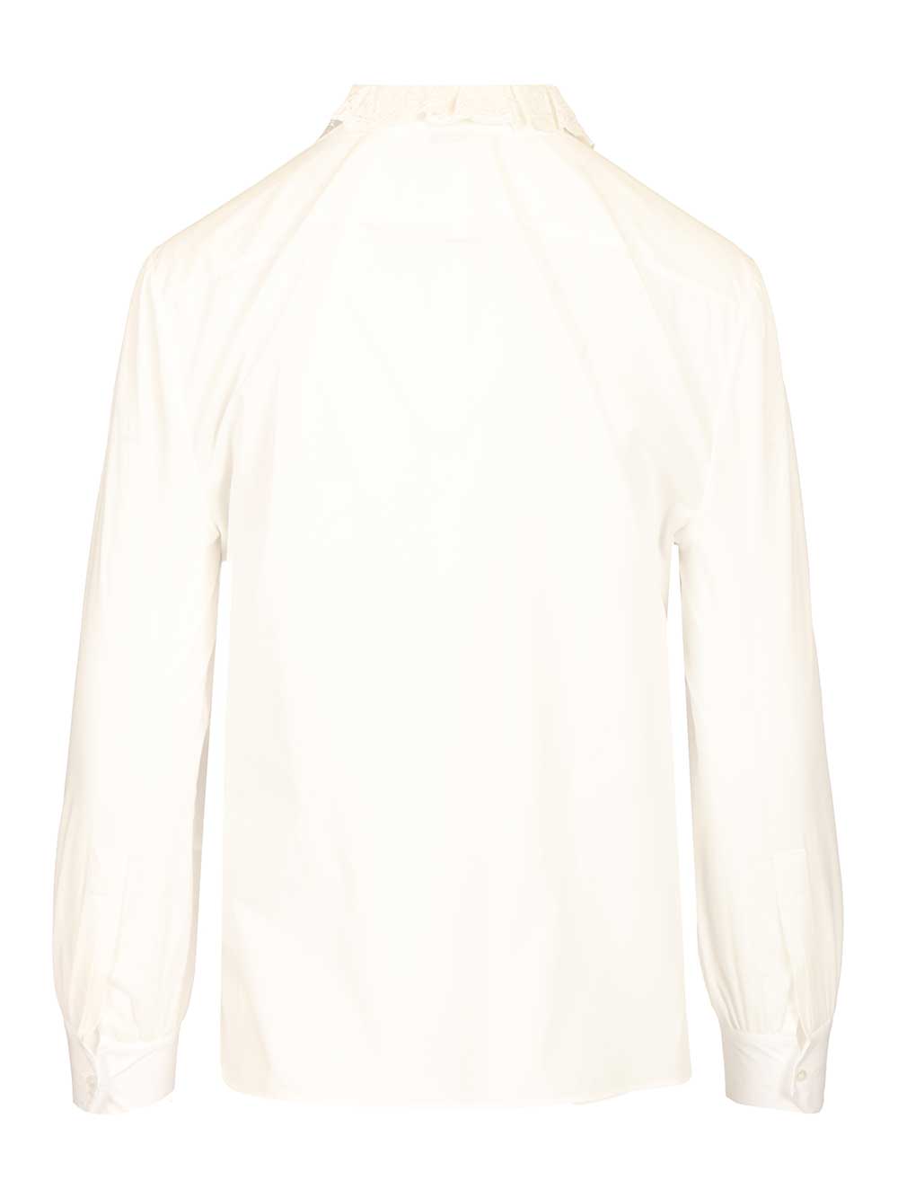 Saint Laurent Cotton Poplin Shirt Shirts - White | a3fe66176f185c82f518fe31da4fddc4b66df028
