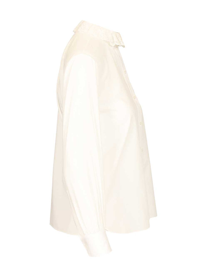 Saint Laurent Cotton Poplin Shirt Shirts - White | 731291a0210c894d17a0d48ff553843c28364efa