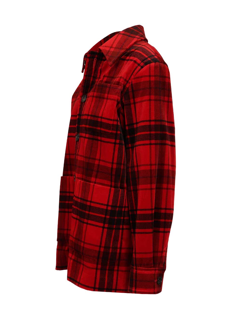 Saint Laurent Tartan Velvet Jacket Shirts - Red | 89528abf98c05b478d0705bde1c7dffef20a0e41