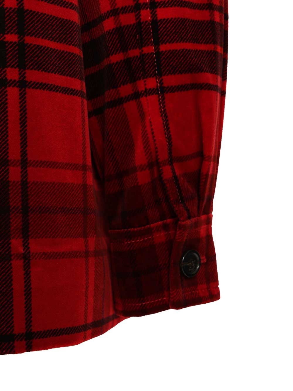 Saint Laurent Tartan Velvet Jacket Shirts - Red | bec92255c824e69381f47b3745d933a068f28aa5