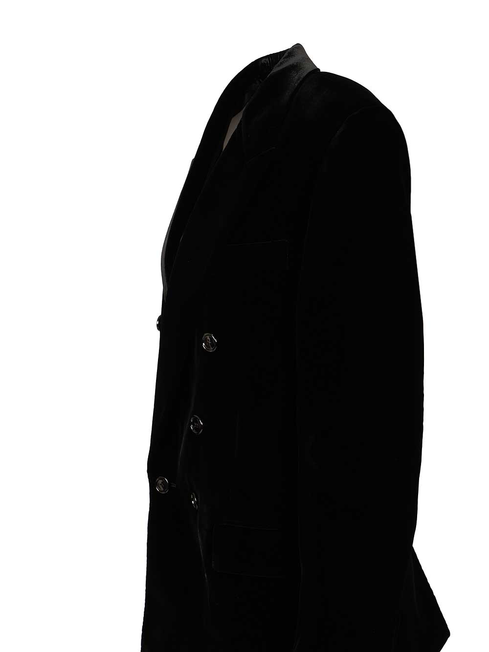 Saint Laurent Cassandre Double-Breasted Jacket Jackets - Black | a3c2ecc176a39f6e3d12a96407a6ecab325605fd