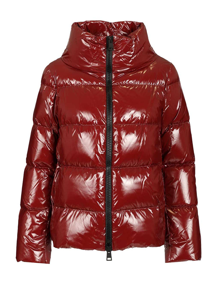 Herno Down Jacket In Shiny Nylon Coats - Bordeaux | 2d197658ee348fb0dcf58cc9e031a3a889a5c392