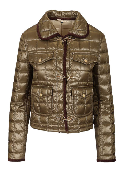 3 Ganci Quilted Jacket Coats Green