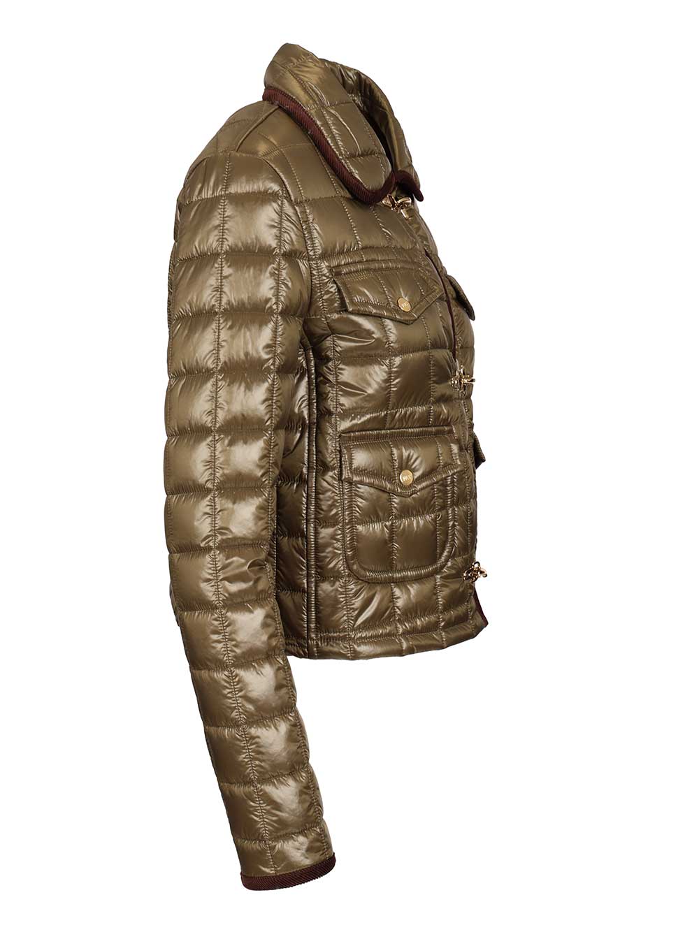 Fay 3 Ganci Quilted Jacket Coats - Green | 646b17538a34baa3461c70d4f3d479aeed870dc4