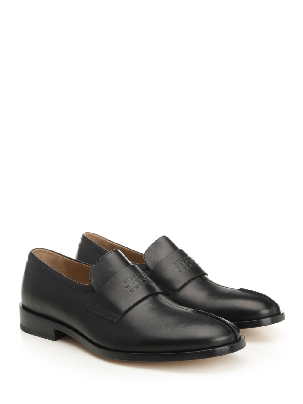 Mm6 Maison Margiela Leather Moccasins Scarpe basse - Black | 0876eb68b2c2262e15964bab0deaca577f964f2b