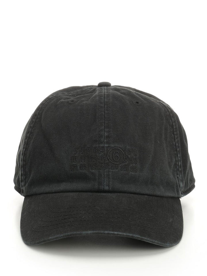 Mm6 Maison Margiela Cotton Baseball Cap Hats - Black | cd8110986c8459dcf304b4aaeb7de12ff428c4a1