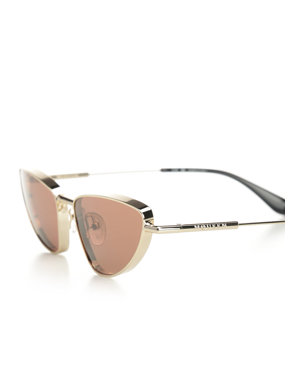 Mcqueen Cat-Eye Metal T-Bar Glasses - Gold | 13dac6e26469e55c6627576ace3c1d346d2a2938