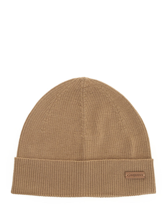 Ribbed Wool Hat Hats Beige