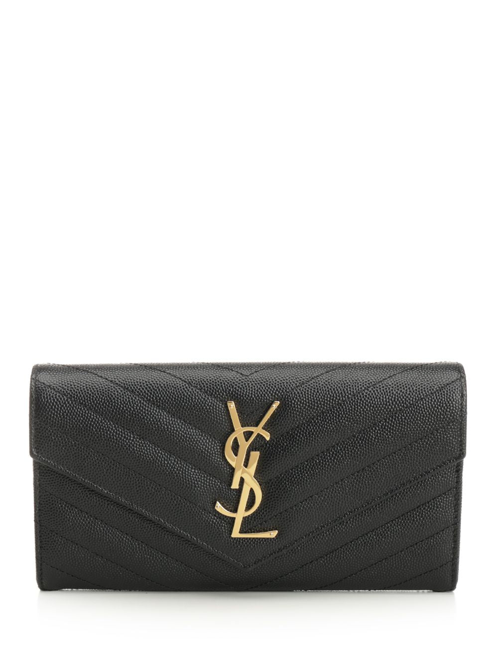 Saint Laurent Cassandre Wallets - Black | 4b8dd958fe28dccac18d98e3ab31e7c030f08557