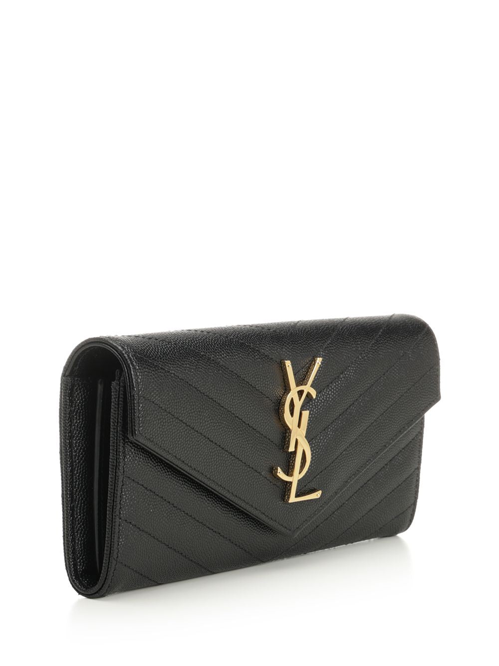 Saint Laurent Cassandre Wallets - Black | 92c04385b7ce875bf6750a8526cb589282f3ac36
