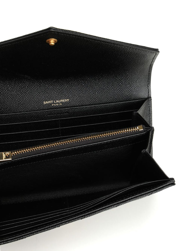 Saint Laurent Cassandre Wallets - Black | e93a204bed6b8d9f5ba7b99bdaeda16b73a03683