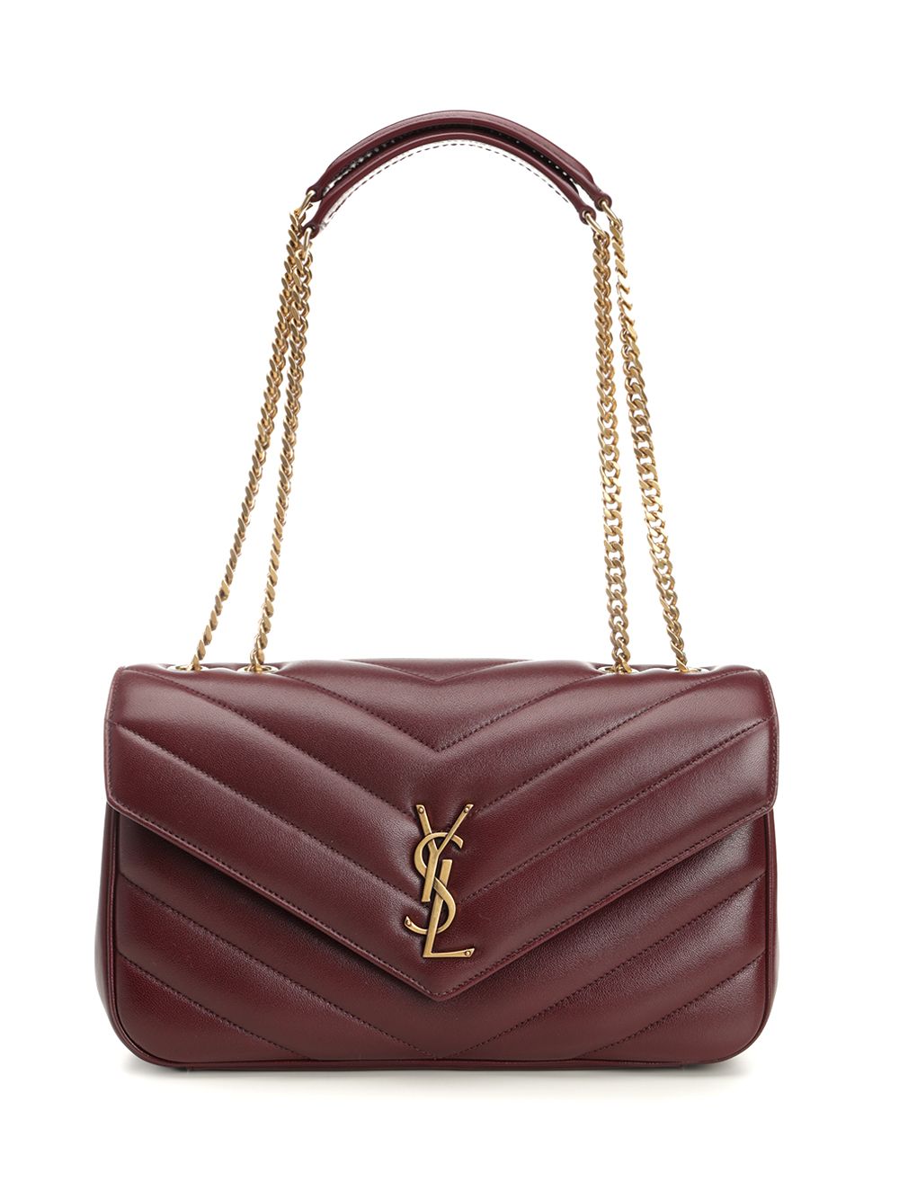Saint Laurent Loulou Shoulder Bags - Bordeaux | df9524169a152537dc200883e277f7d366bc2229