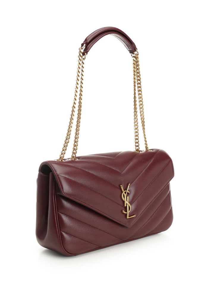 Saint Laurent Loulou Shoulder Bags - Bordeaux | df6e3b1c9642295d57bda022ef0ea1f8f5944dec