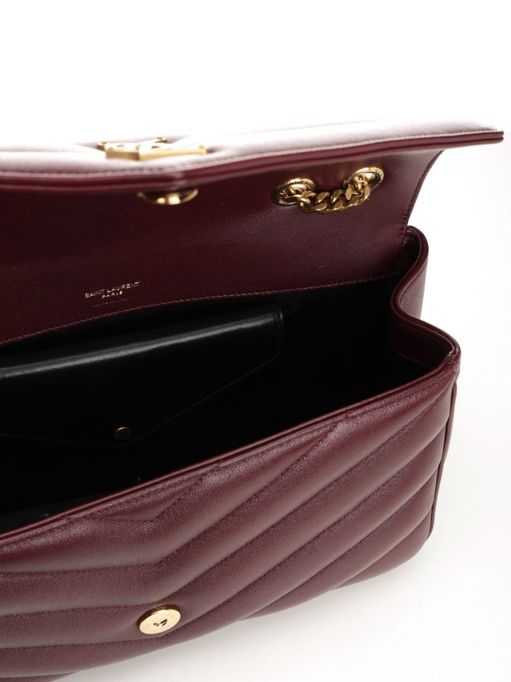 Saint Laurent Loulou Shoulder Bags - Bordeaux | 78eff8465c84f2d604564ba8077d87211ec5f398