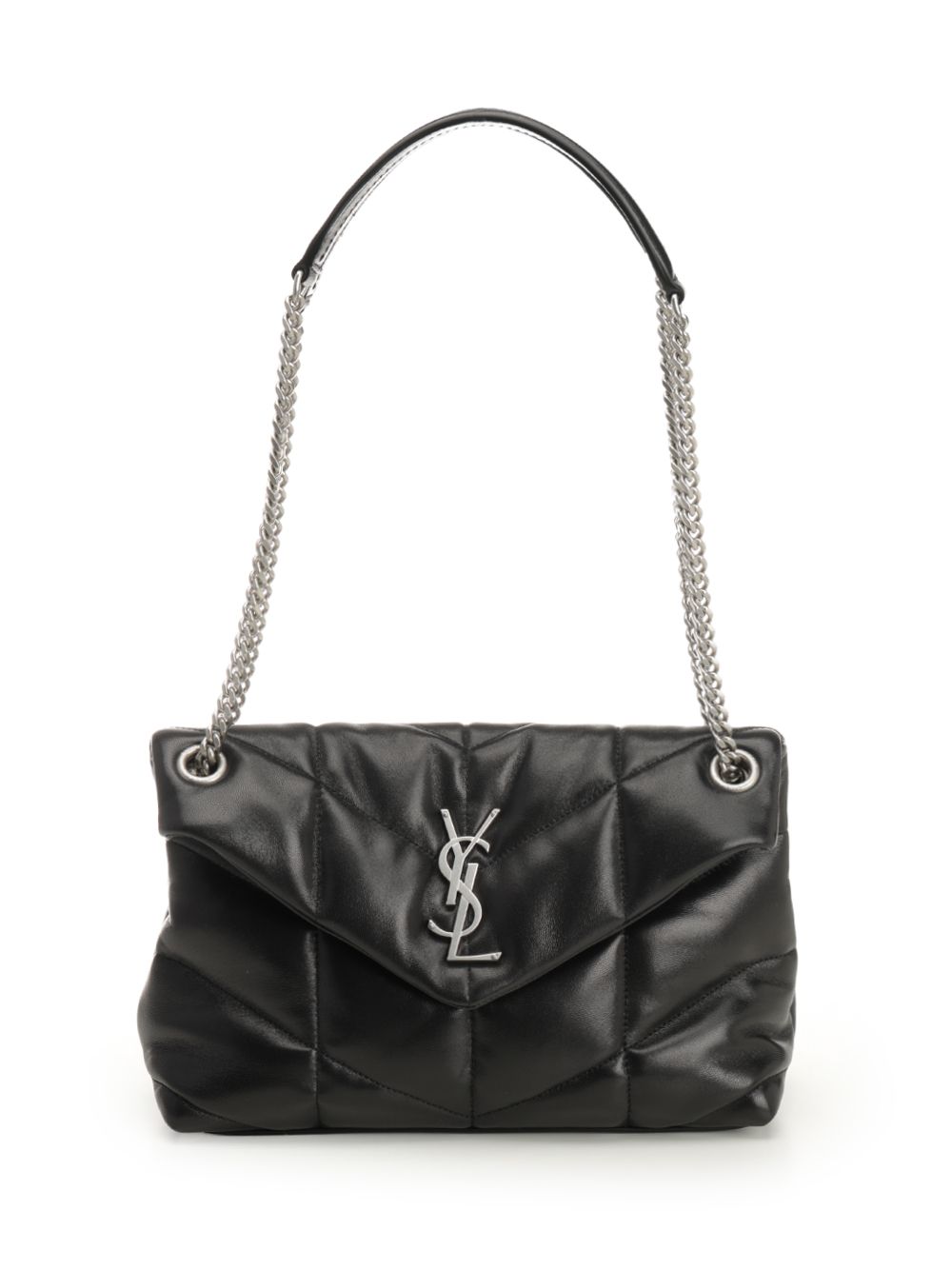 Saint Laurent Lou Lou Puffer Shoulder Bags - Black | de34252b657ff795579e673b691bd01a51d67daa