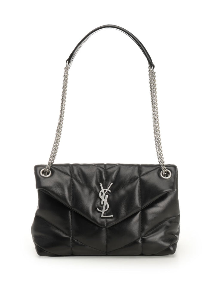 Saint Laurent Lou Lou Puffer Shoulder Bags - Black | de34252b657ff795579e673b691bd01a51d67daa