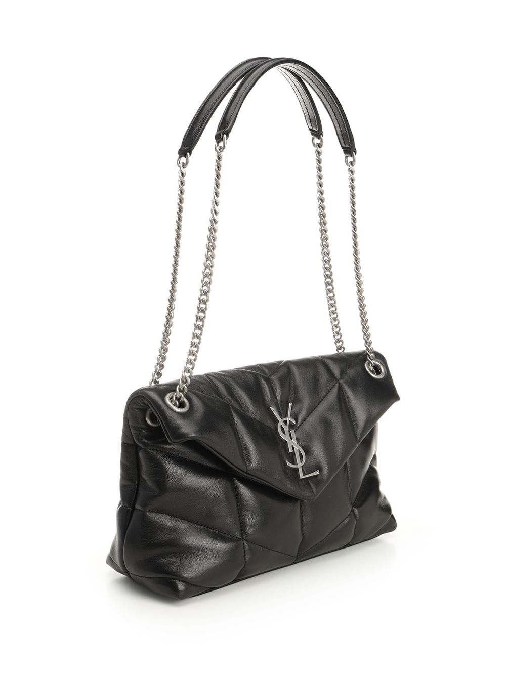 Saint Laurent Lou Lou Puffer Shoulder Bags - Black | 50324179b48b67004c130b27b35d5b611fae9314