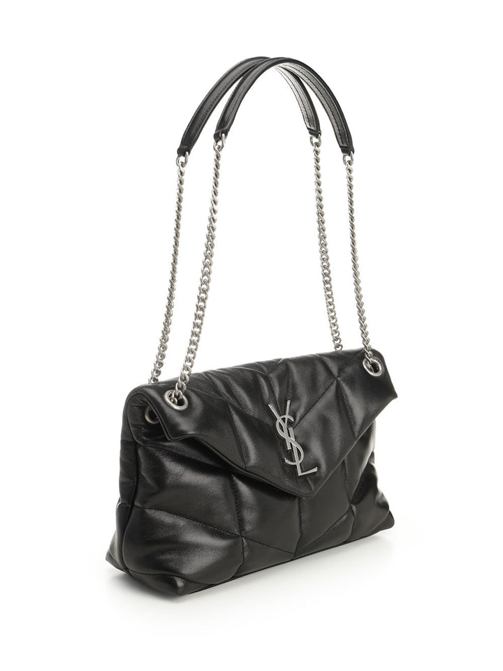Saint Laurent Lou Lou Puffer Shoulder Bags - Black | 50324179b48b67004c130b27b35d5b611fae9314
