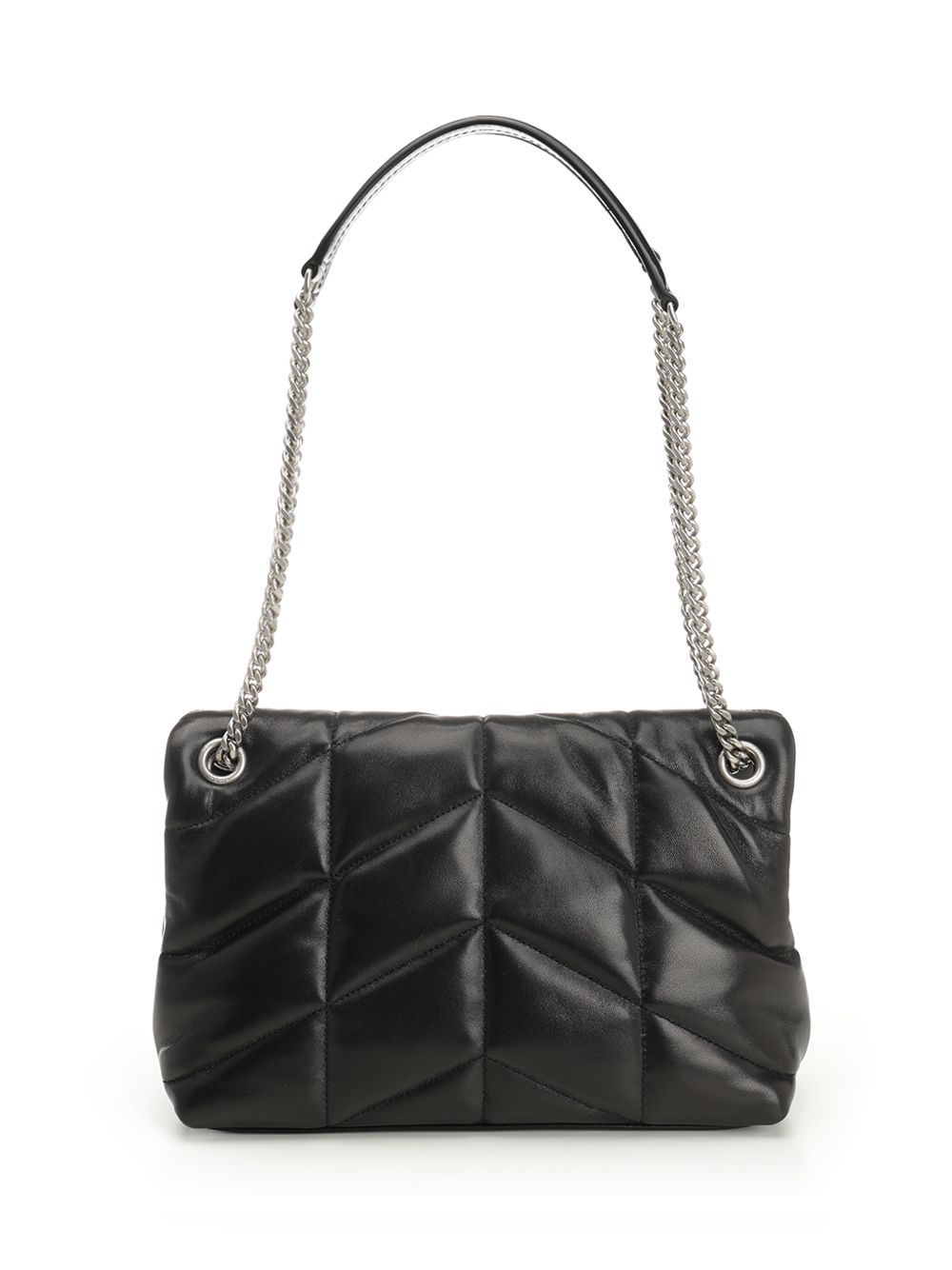Saint Laurent Lou Lou Puffer Shoulder Bags - Black | 18705628626d929c9a83239f497c1dbb10ecefd6