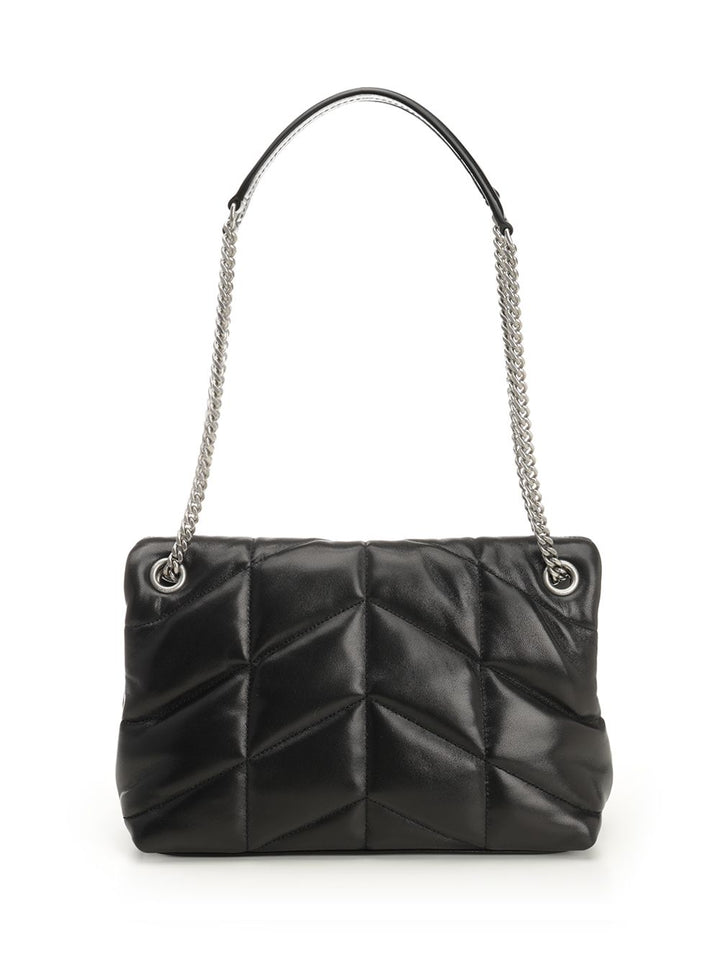 Saint Laurent Lou Lou Puffer Shoulder Bags - Black | 18705628626d929c9a83239f497c1dbb10ecefd6