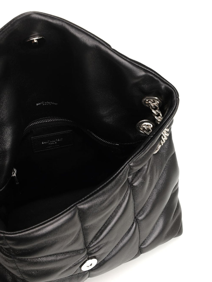 Saint Laurent Lou Lou Puffer Shoulder Bags - Black | ff33d3c15cd8a039d1faef032e7813e4213efea9