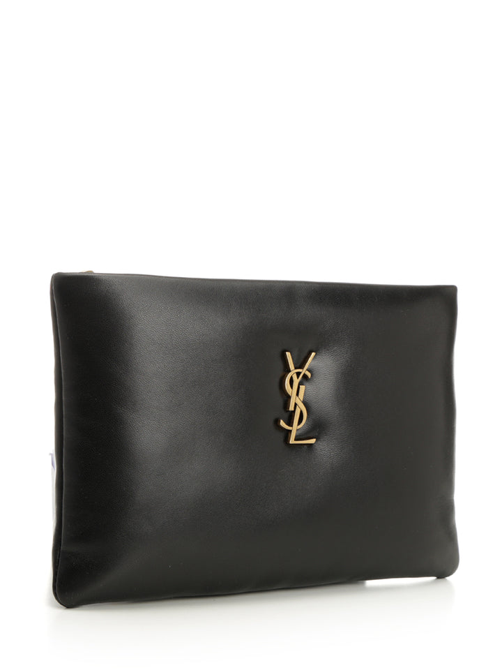 Saint Laurent Calypso Pillow Leather Clutch Small leather goods - Black | 04c373724e331202b0ae0412f6ebefa6a09b468e