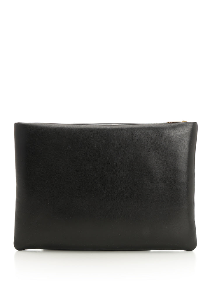 Saint Laurent Calypso Pillow Leather Clutch Small leather goods - Black | 72feee34874a490ddab0a87edd11f1c244d5c9d7