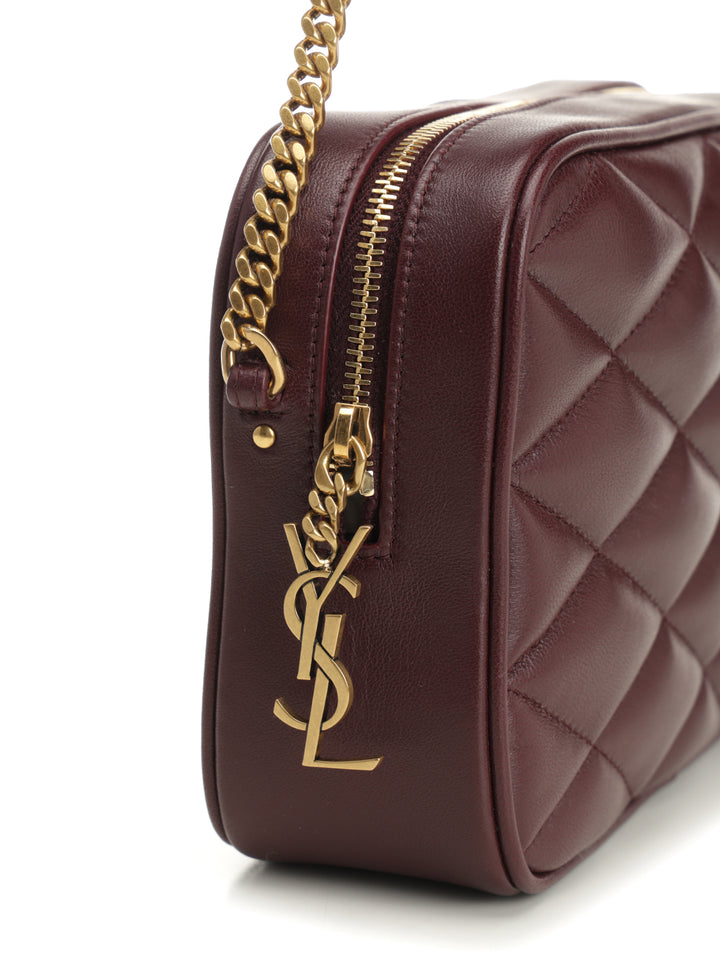 Saint Laurent Quilted Leather Camera Bag Small leather goods - Bordeaux | a857a4dd9363af8b8607df5d5a7591c9dd9aa25b