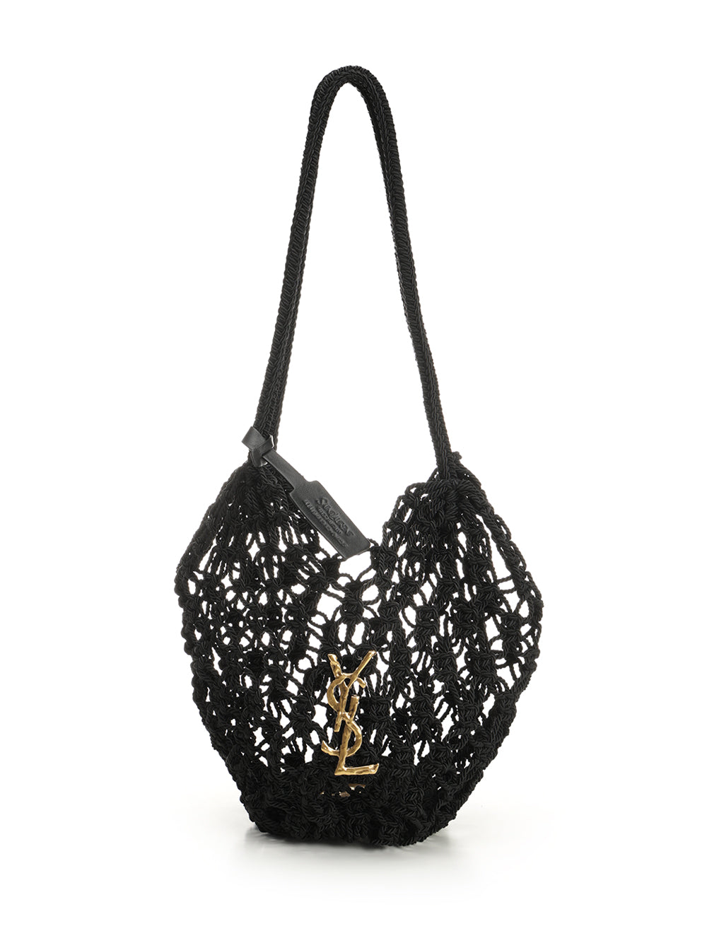 Saint Laurent Crochet Hobo Bag Shoulder Bags - Black | bd98e84ac213ac4655bff81cde05d75eede1bea6