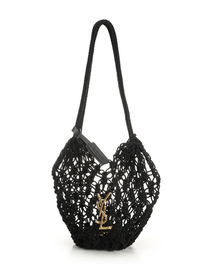 Saint Laurent Crochet Hobo Bag Handbags - Black | 3e2d739e8c8046ccd411ed52a5775483859d9227