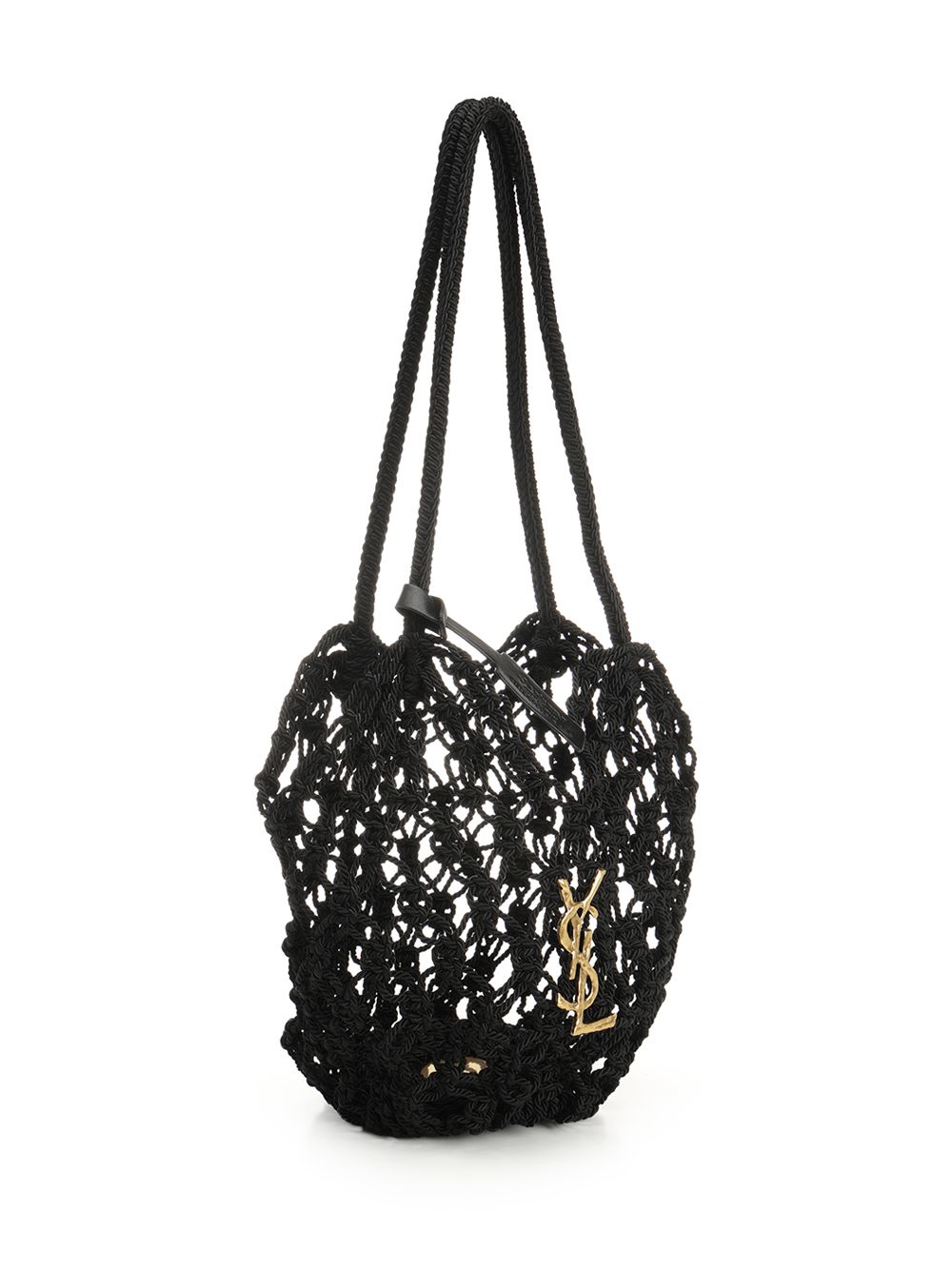 Saint Laurent Crochet Hobo Bag Handbags - Black | 17548627d4cf5b57f008f12ae5c9106791baec6e