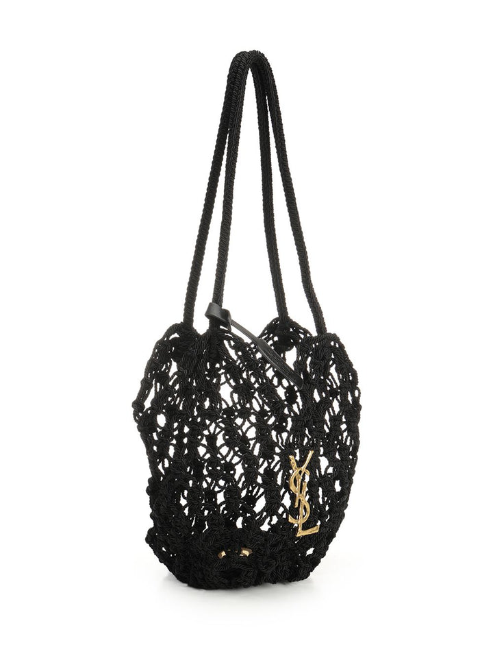Saint Laurent Crochet Hobo Bag Handbags - Black | 17548627d4cf5b57f008f12ae5c9106791baec6e