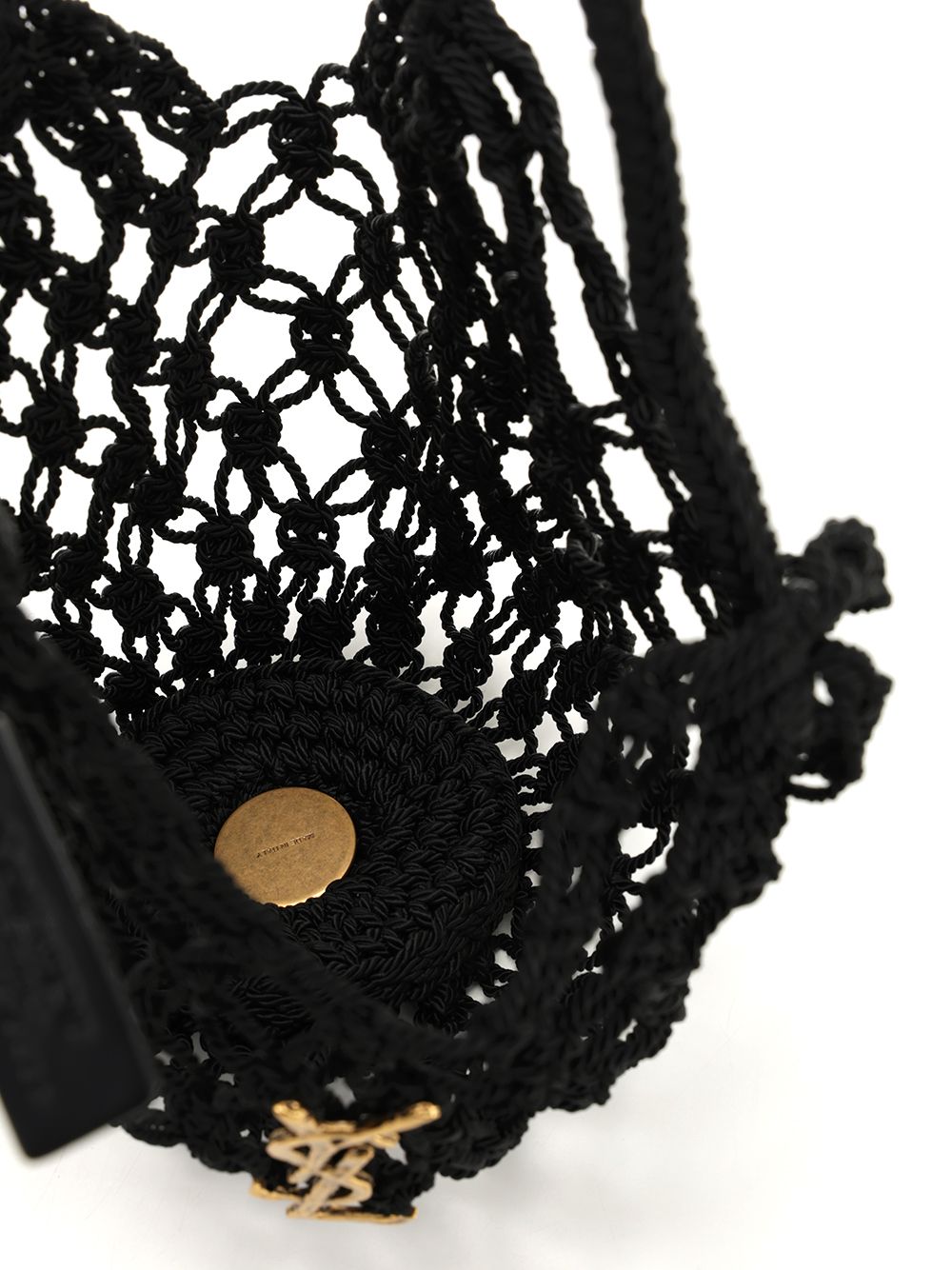Saint Laurent Crochet Hobo Bag Handbags - Black | a6cd05a1ed57fcda3700de6e7ebacdb42c1f1034