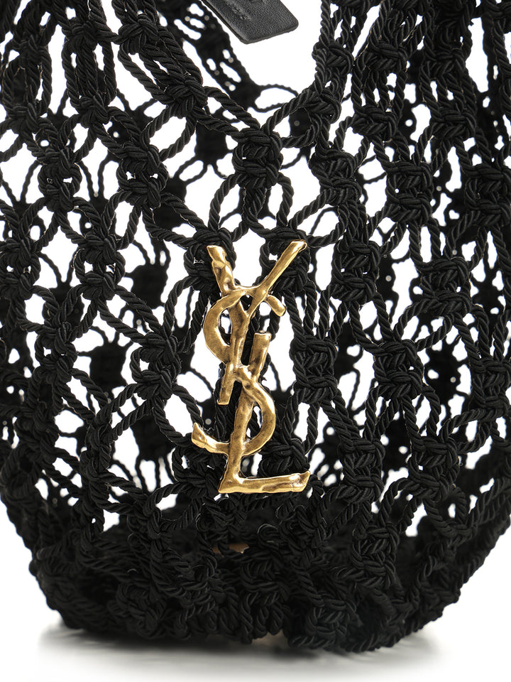 Saint Laurent Crochet Hobo Bag Shoulder Bags - Black | 69e72a484e0fd40dc717542c0d96c77f1ddbcae3