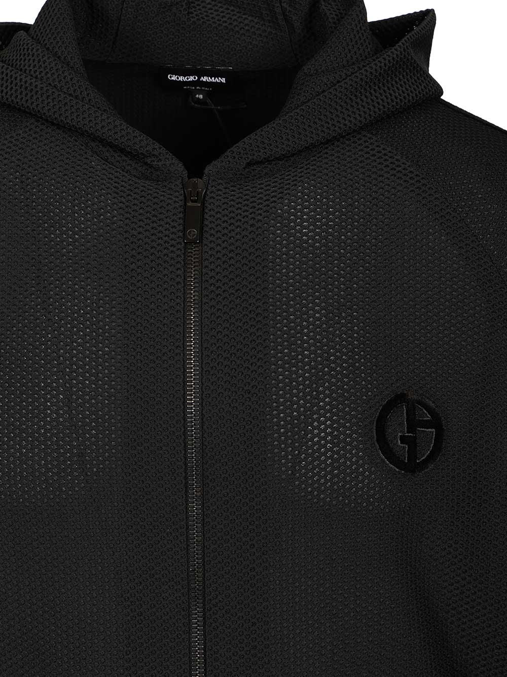 Giorgio Armani Hoody Jackets - Black | 9eb2d87f247ff59312af72a76fd7b28bd2cf37e8
