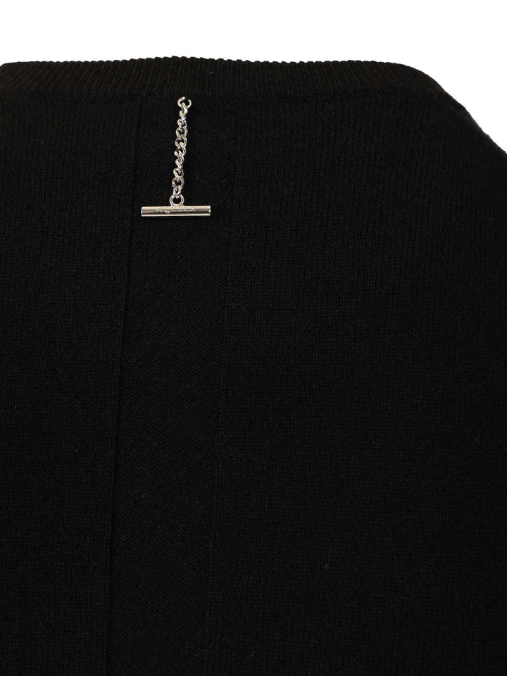 Mcqueen Crew Neck Wool Sweater Knitwear - Black | 8cda6a618df98684ab6397affadfa31a76737c2a