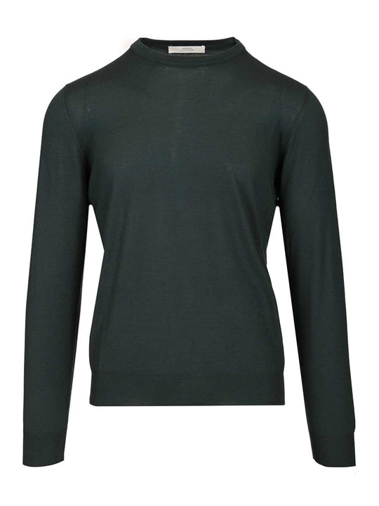 Crew Neck Sweater Knitwear Green