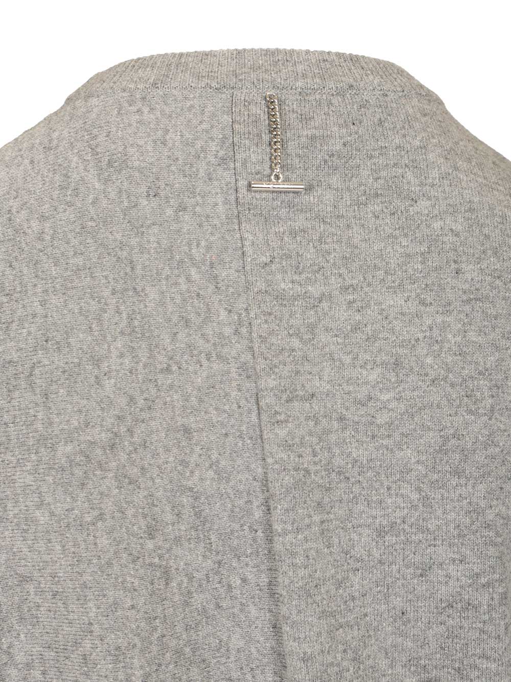Mcqueen Asymmetrical Cashmere Crew Neck Sweater Knitwear - Grey | af9bd1a5fc30450d22001290b1959e8e2dcc7678