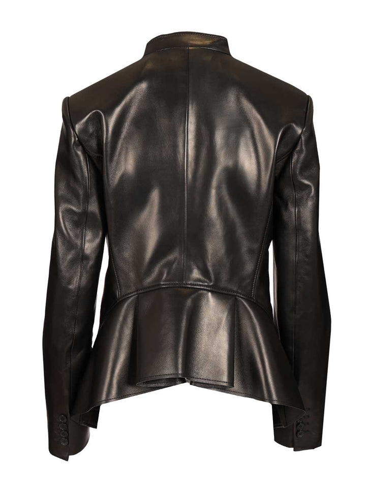 Mcqueen Tailored Leather Jacket Jackets - Black | d117ba7128fb84608a337f9f32b85b274c4171ed